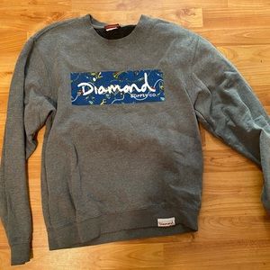 Diamond Supply Co Box Sweatshirt (Grey) Size: M